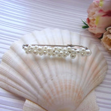 Charger l&#39;image dans la galerie, Epingle broche attache-traîne perles en vrac pour robe de mariée
