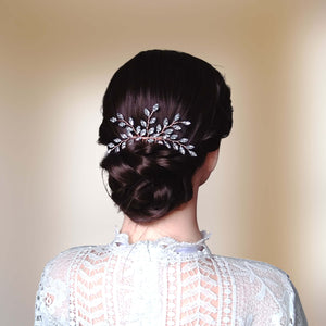 Peigne à cheveux en cristaux de strass long pour coiffure de mariage ou soirée