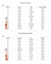 Charger l&#39;image dans la galerie, Grille des options de couleurs proposées