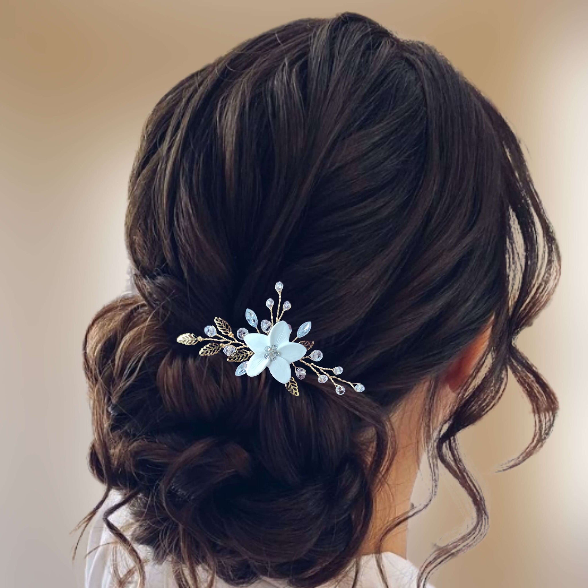 Épingle à cheveux florale pour mariage ou soirée romantique