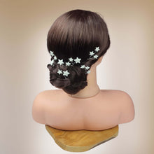 Charger l&#39;image dans la galerie, Lot de 7 épingles à cheveux motif étoiles en porcelaine froide pour coiffure de mariage, cérémonie ou Noël