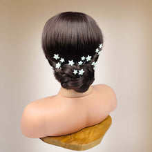 Charger l&#39;image dans la galerie, Lot de 7 épingles à cheveux motif étoiles en porcelaine froide pour coiffure de mariage, cérémonie ou Noël