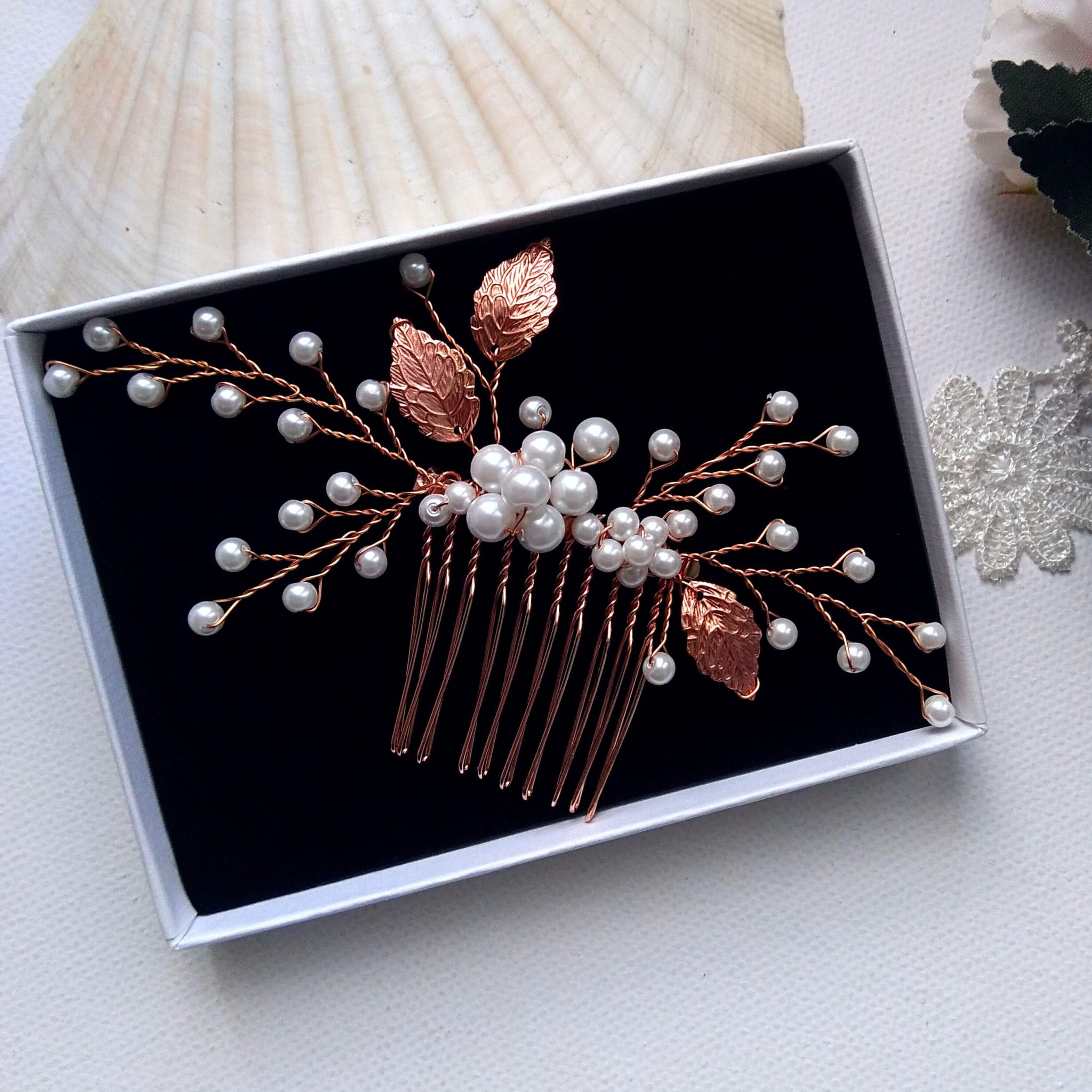 Peigne à Cheveux Mariée Strass Et Perles – Accessoire Coiffure Cristal Argenté – Pour Mariage, Fête Ou Occasion Spéciale - 1