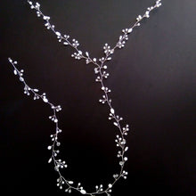Charger l&#39;image dans la galerie, vigne de cheveux longue en forme de Y avec perles et cristal pour coiffure de sirène ou tresse bohème