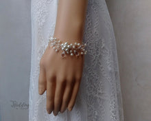 Charger l&#39;image dans la galerie, Parure de mariage romantique en perles et cristal, Parure de mariée, Bijoux mariage