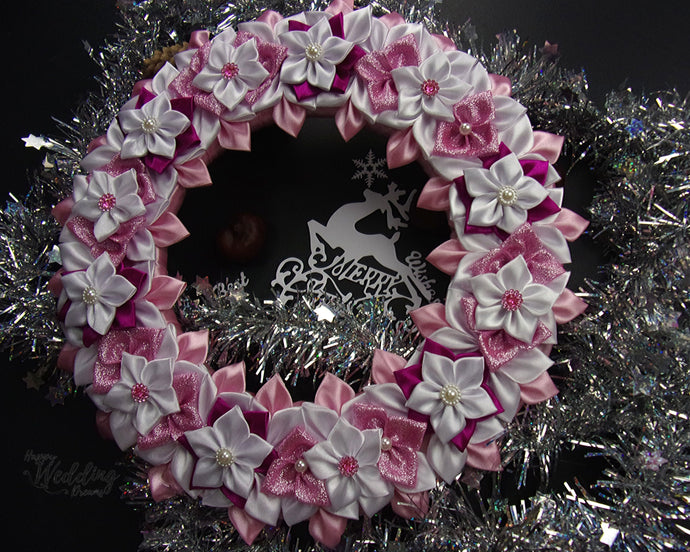 Couronne murale de Noël, Couronne de porte, Décoration de Noël, Décoration d'intérieur