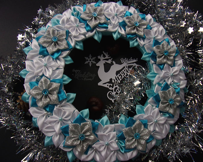 Couronne de porte, Couronne murale de Noël, Décoration de Noël, Décoration d'intérieur