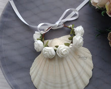 Charger l&#39;image dans la galerie, Simple Corsage de poignet demoiselle d&#39;honneur, Bracelet de mariage avec roses en mousse