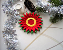 Charger l&#39;image dans la galerie, Bougeoir de Noël couleurs traditionnelles, Porte-bougie, Décoration table de fête